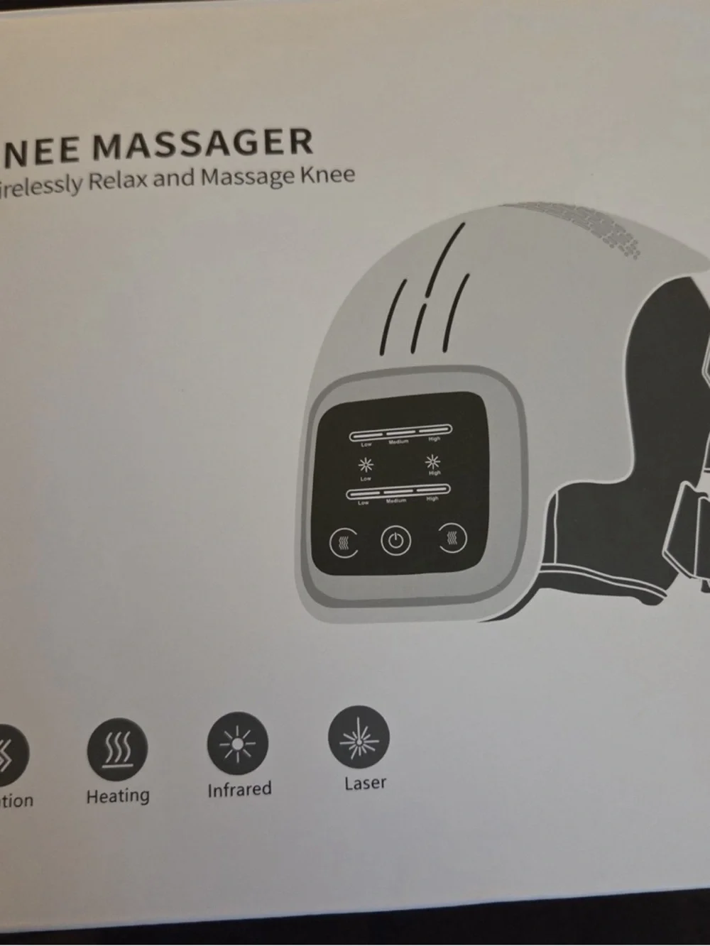 Knee Massager Wireless Heated Knee Brace Infrared Vibration Pain Relief Therapy